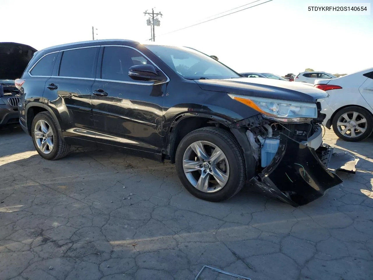 2016 Toyota Highlander Limited VIN: 5TDYKRFH2GS140654 Lot: 77113434