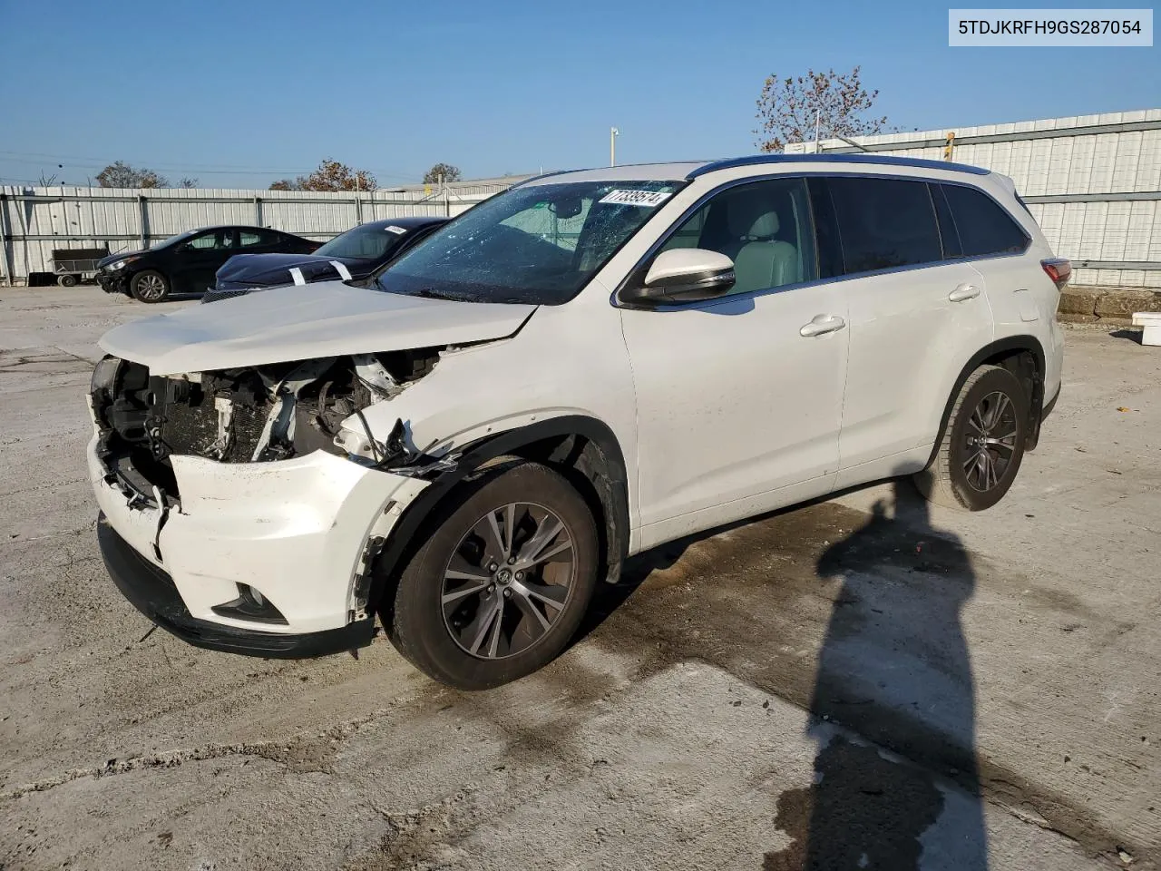 2016 Toyota Highlander Xle VIN: 5TDJKRFH9GS287054 Lot: 77339574