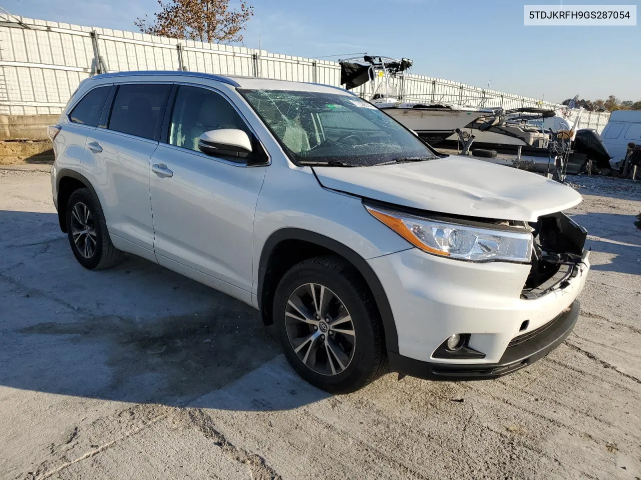 2016 Toyota Highlander Xle VIN: 5TDJKRFH9GS287054 Lot: 77339574