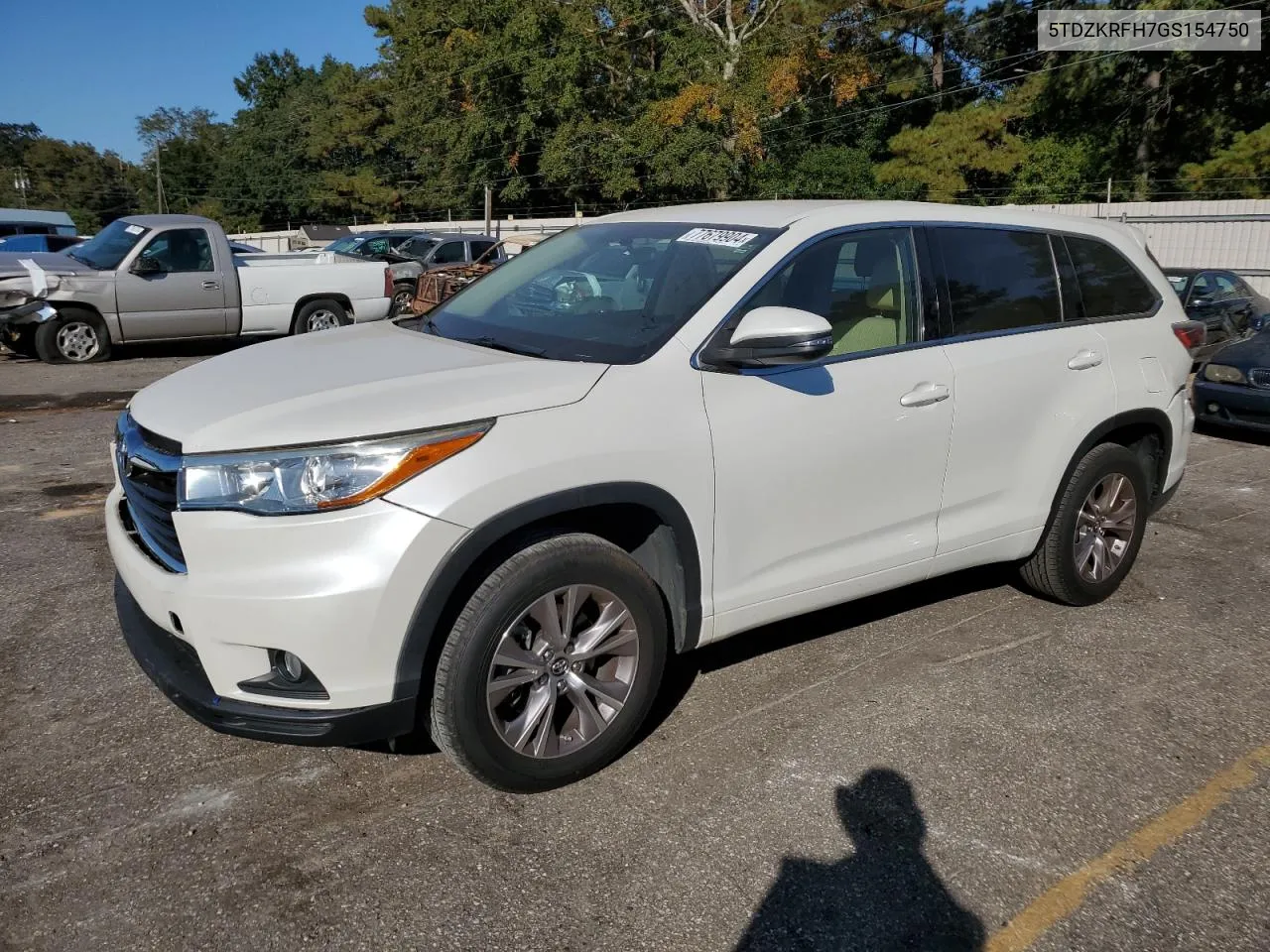 2016 Toyota Highlander Le VIN: 5TDZKRFH7GS154750 Lot: 77679904