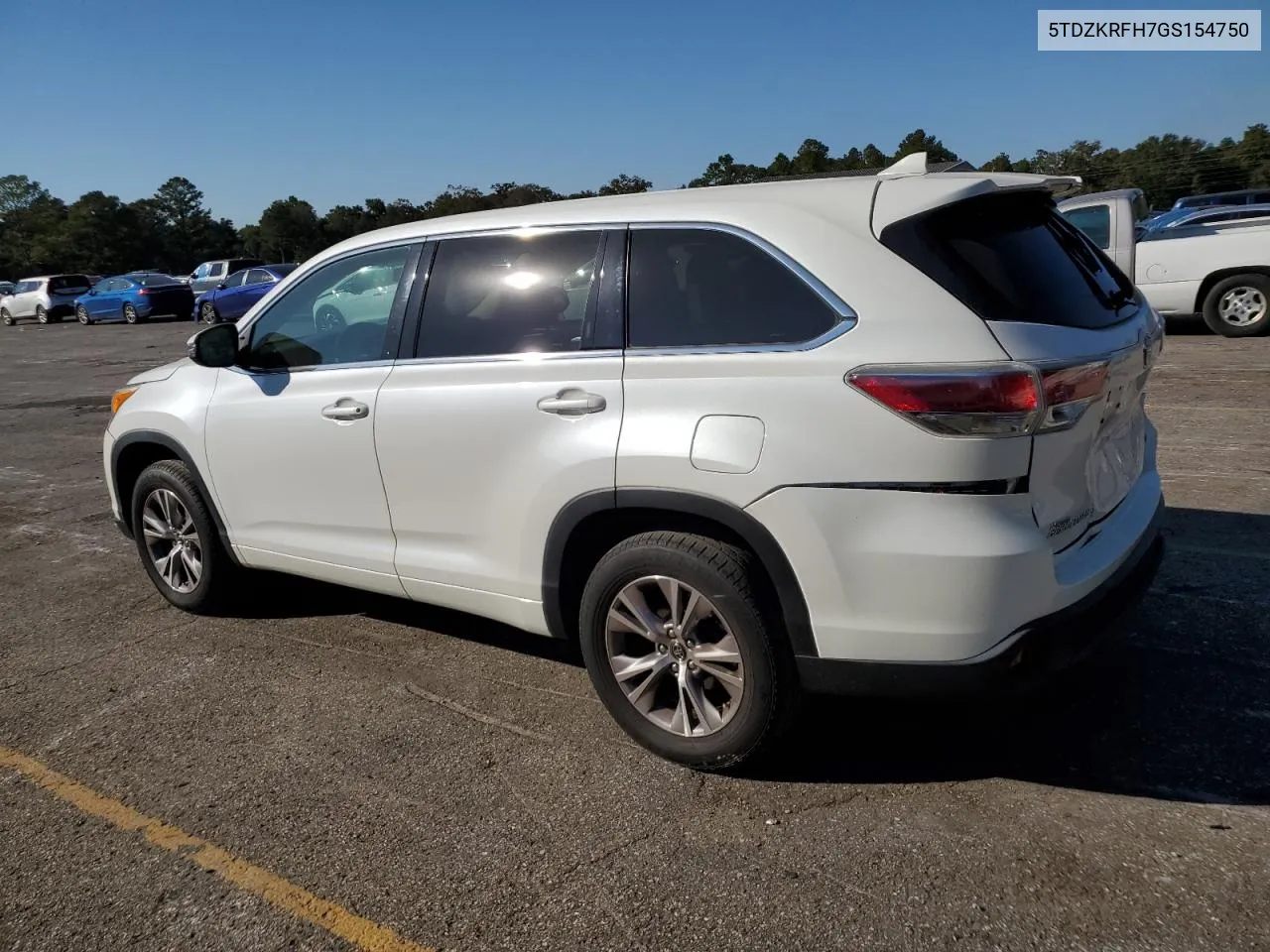 2016 Toyota Highlander Le VIN: 5TDZKRFH7GS154750 Lot: 77679904