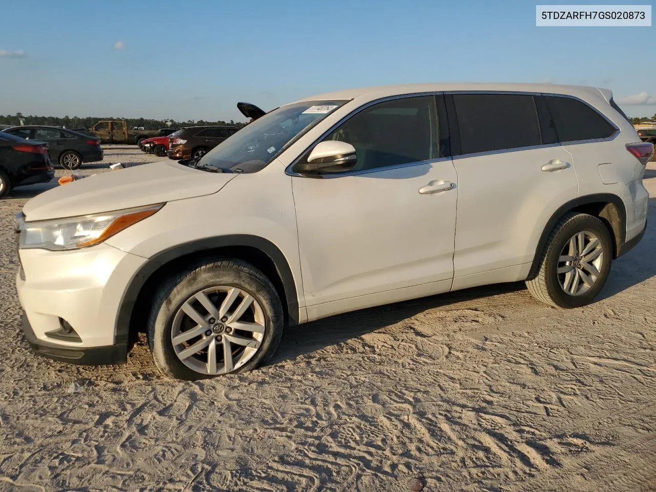 2016 Toyota Highlander Le VIN: 5TDZARFH7GS020873 Lot: 77740264