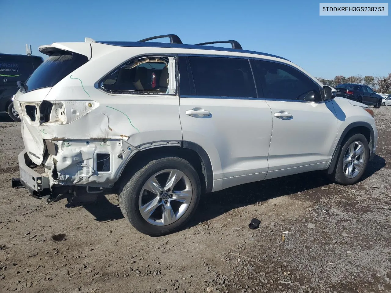 2016 Toyota Highlander Limited VIN: 5TDDKRFH3GS238753 Lot: 77741654