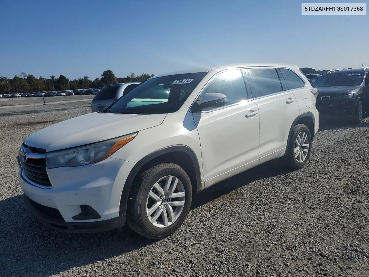 2016 Toyota Highlander Le VIN: 5TDZARFH1GS017368 Lot: 77887214