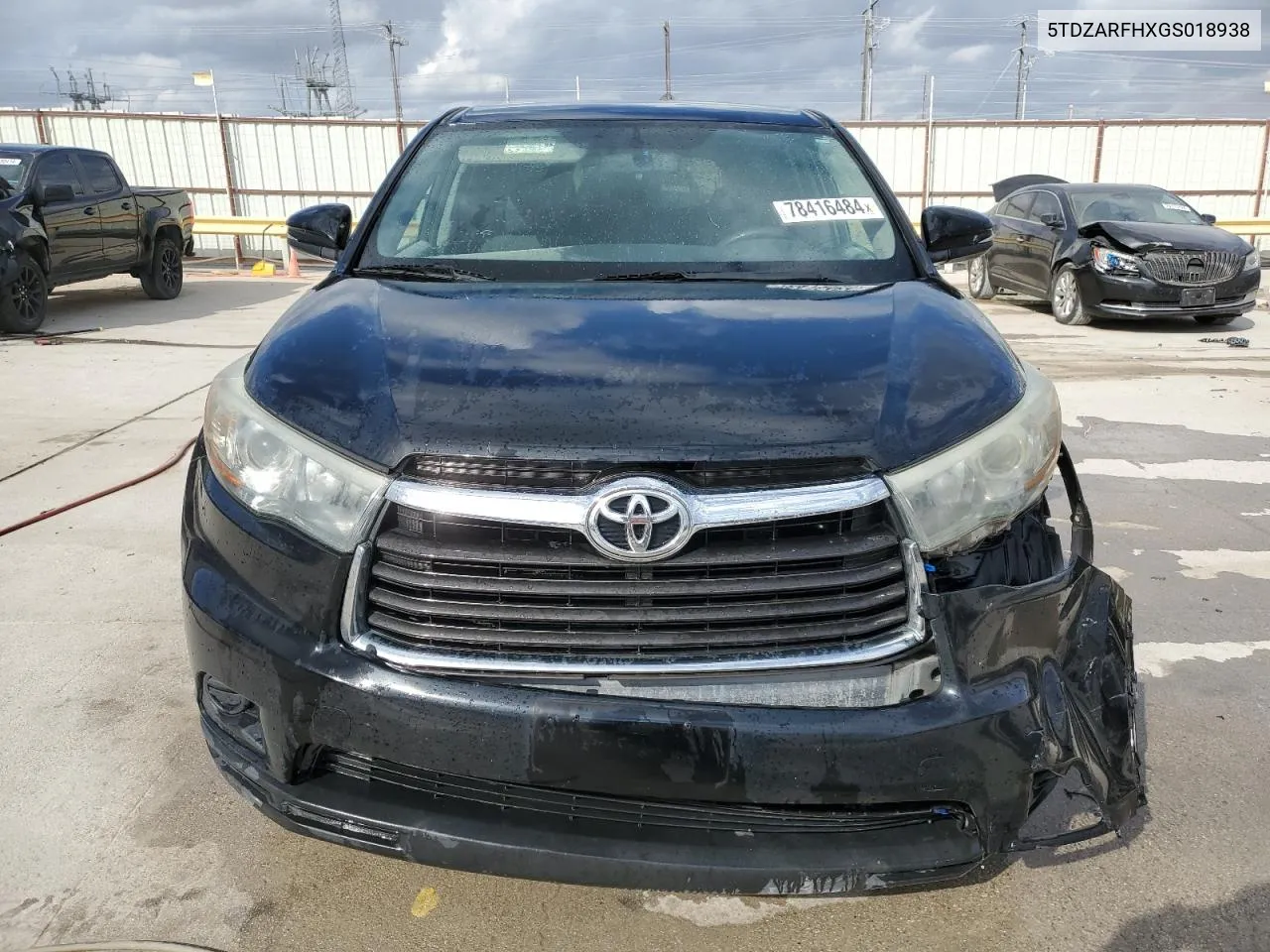 2016 Toyota Highlander Le VIN: 5TDZARFHXGS018938 Lot: 78416484