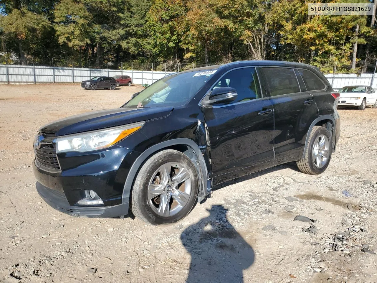 2016 Toyota Highlander Limited VIN: 5TDDKRFH1GS321629 Lot: 78518964