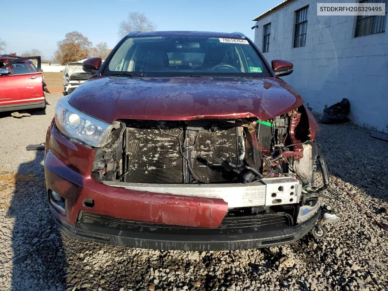 5TDDKRFH2GS329495 2016 Toyota Highlander Limited