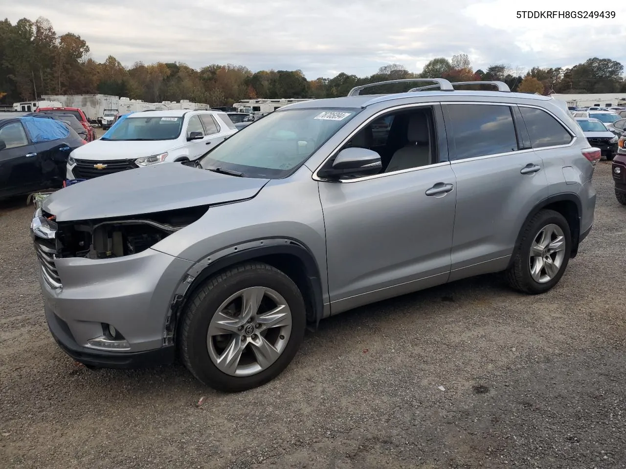 2016 Toyota Highlander Limited VIN: 5TDDKRFH8GS249439 Lot: 78705094