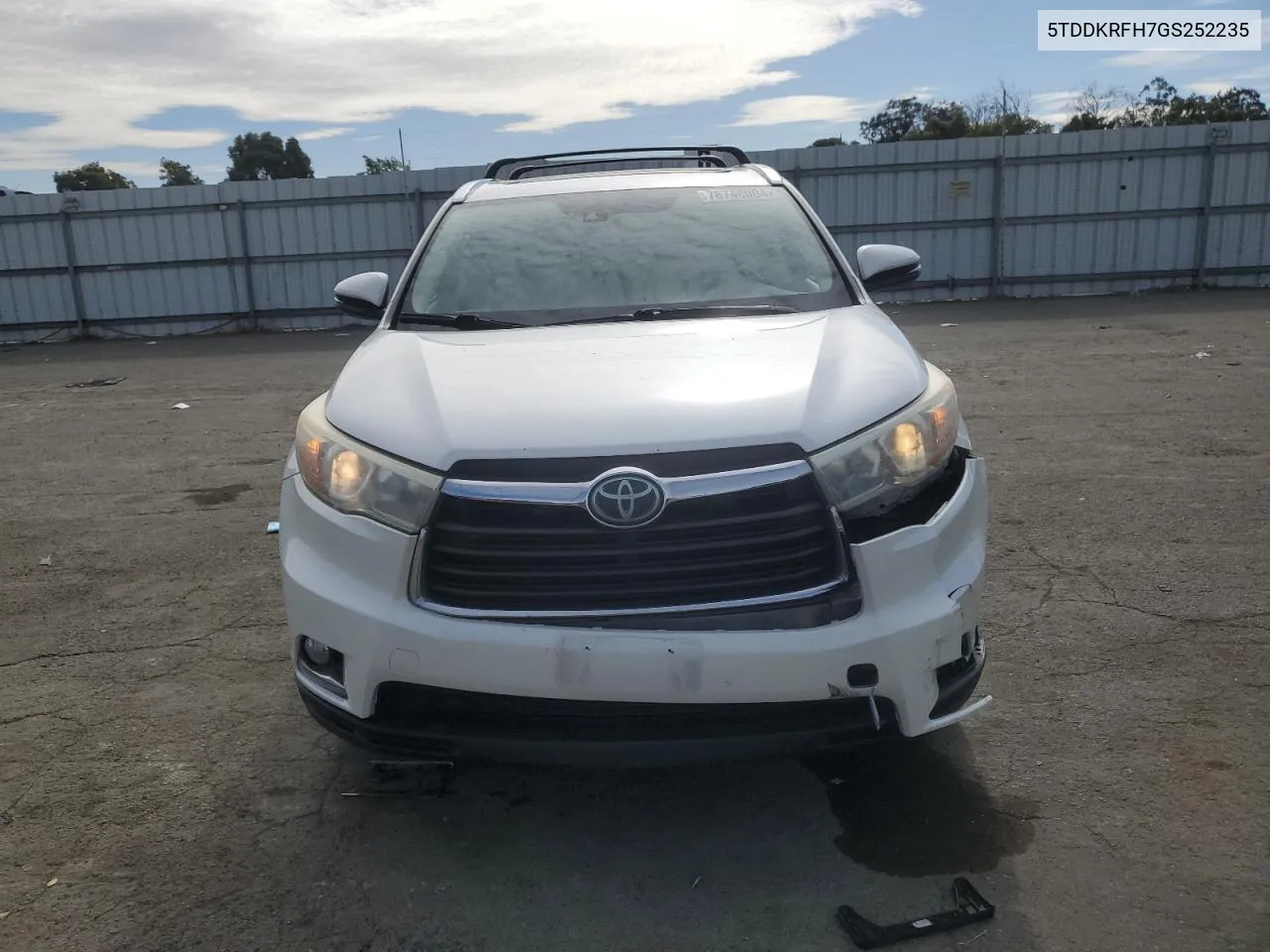 2016 Toyota Highlander Limited VIN: 5TDDKRFH7GS252235 Lot: 78746004