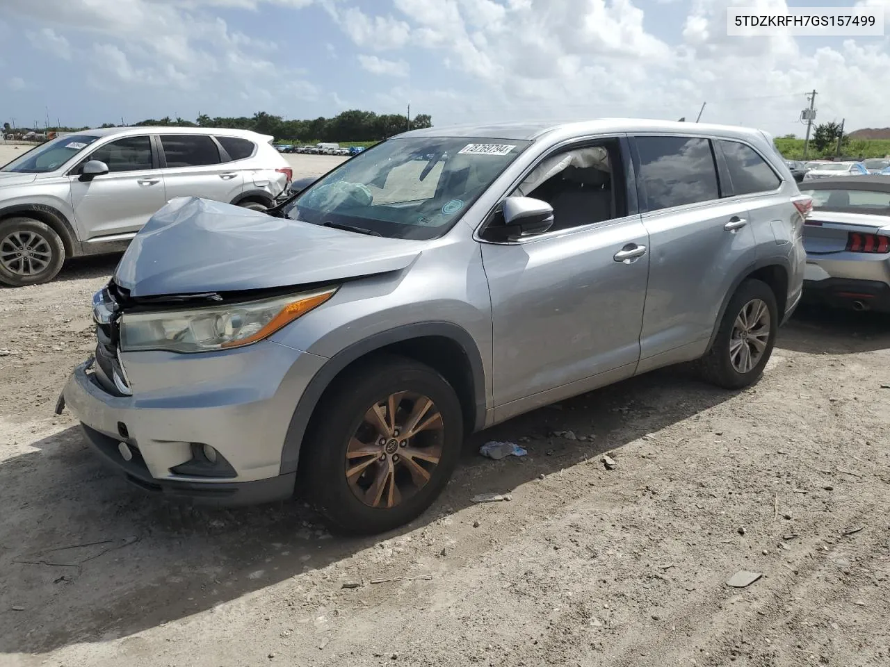 2016 Toyota Highlander Le VIN: 5TDZKRFH7GS157499 Lot: 78769794