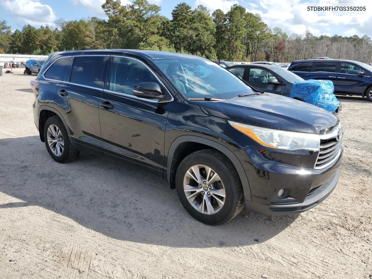 2016 Toyota Highlander Le VIN: 5TDBKRFH7GS350205 Lot: 78851654