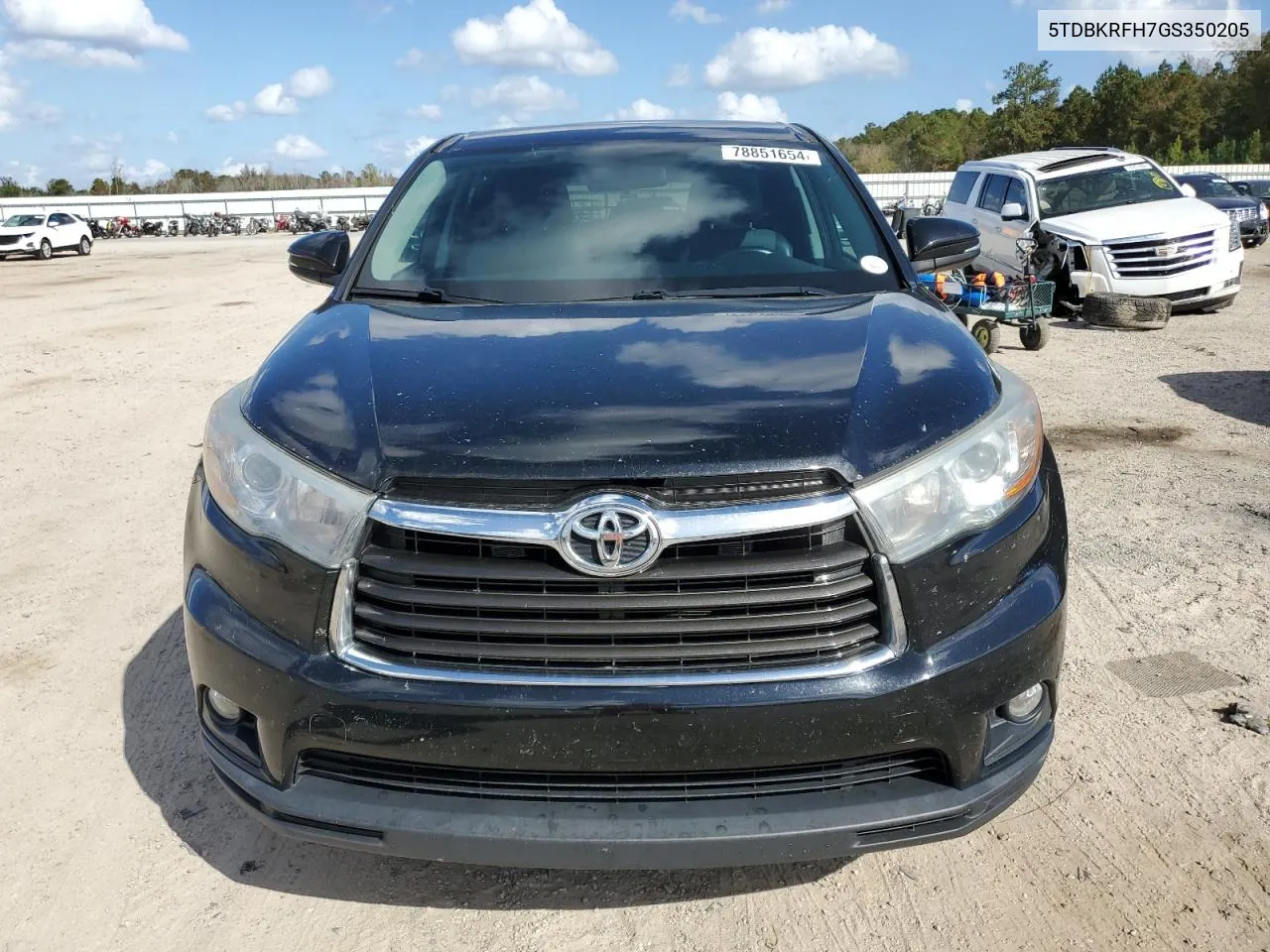 2016 Toyota Highlander Le VIN: 5TDBKRFH7GS350205 Lot: 78851654