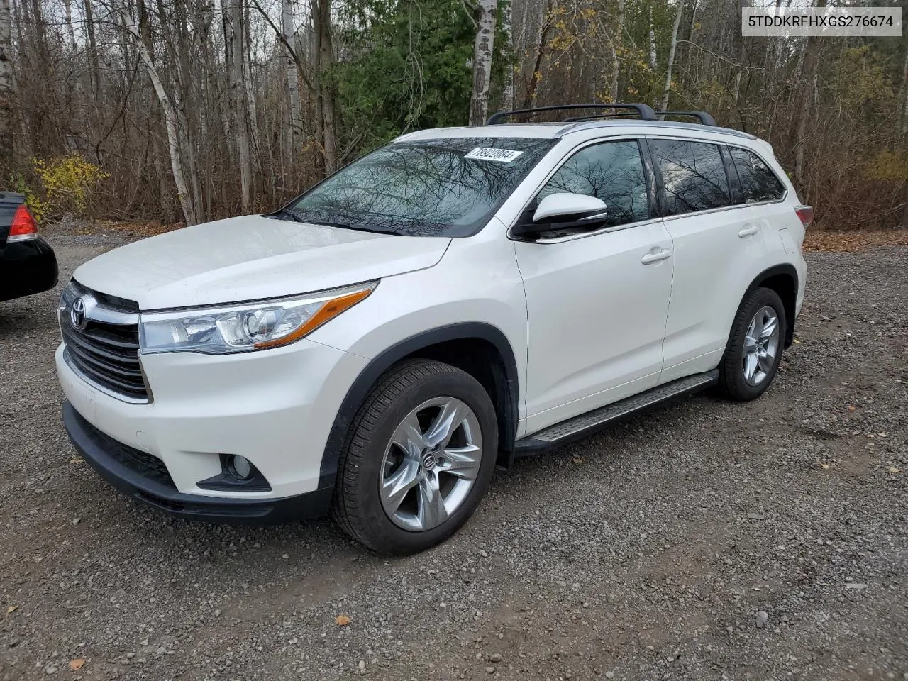 2016 Toyota Highlander Limited VIN: 5TDDKRFHXGS276674 Lot: 78922084