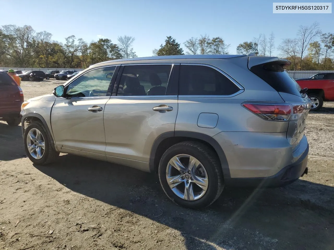 2016 Toyota Highlander Limited VIN: 5TDYKRFH5GS120317 Lot: 79462254