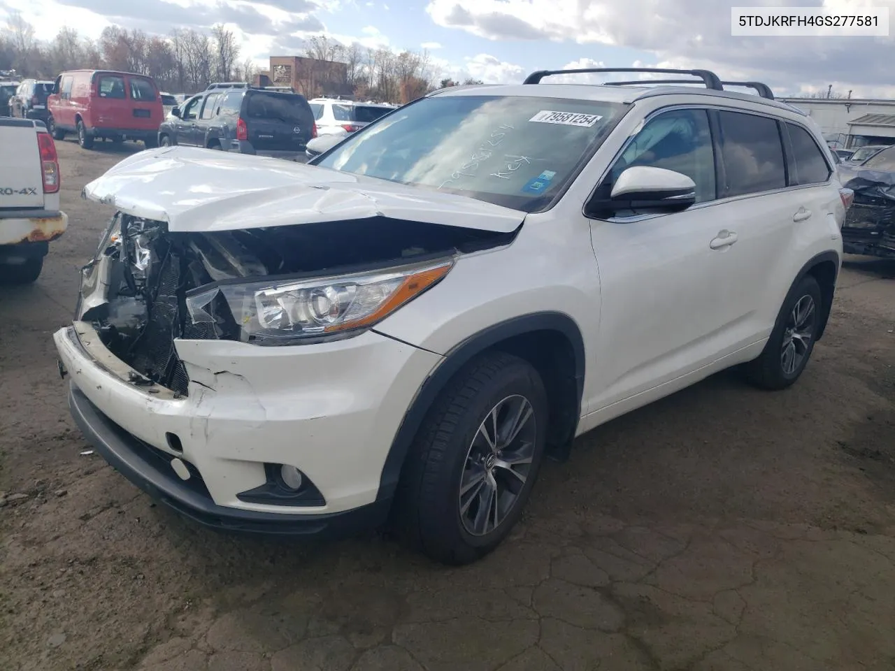 2016 Toyota Highlander Xle VIN: 5TDJKRFH4GS277581 Lot: 79581254