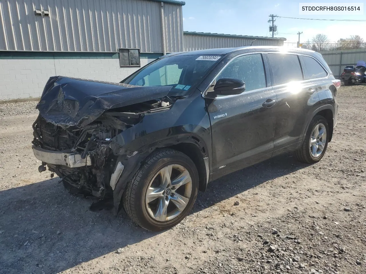 2016 Toyota Highlander Hybrid Limited VIN: 5TDDCRFH8GS016514 Lot: 79803094