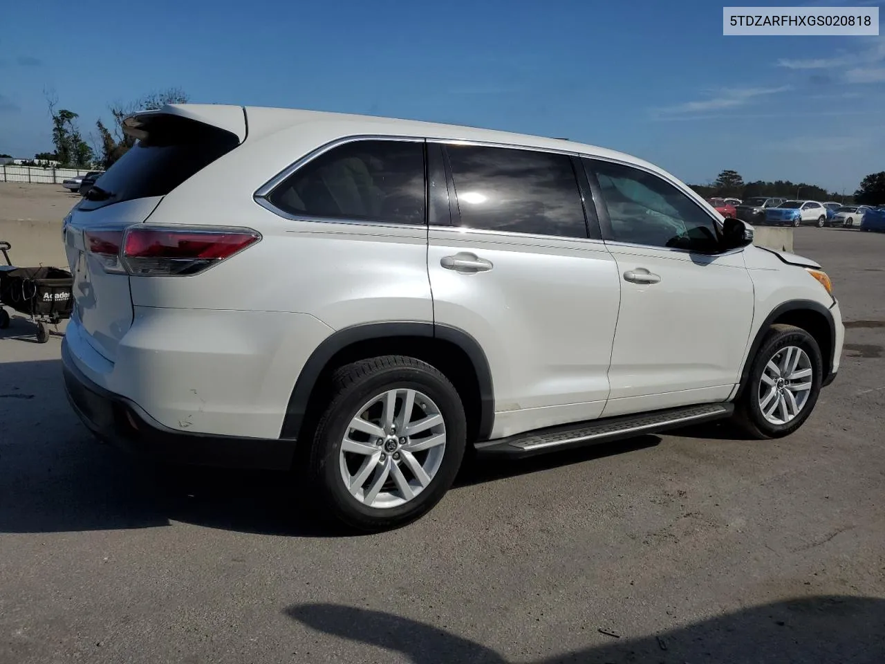 2016 Toyota Highlander Le VIN: 5TDZARFHXGS020818 Lot: 80385854