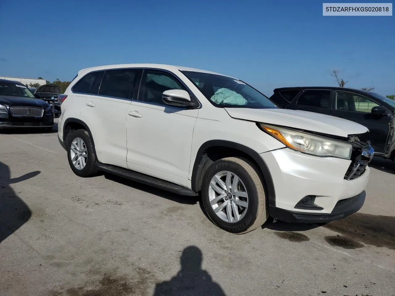 2016 Toyota Highlander Le VIN: 5TDZARFHXGS020818 Lot: 80385854