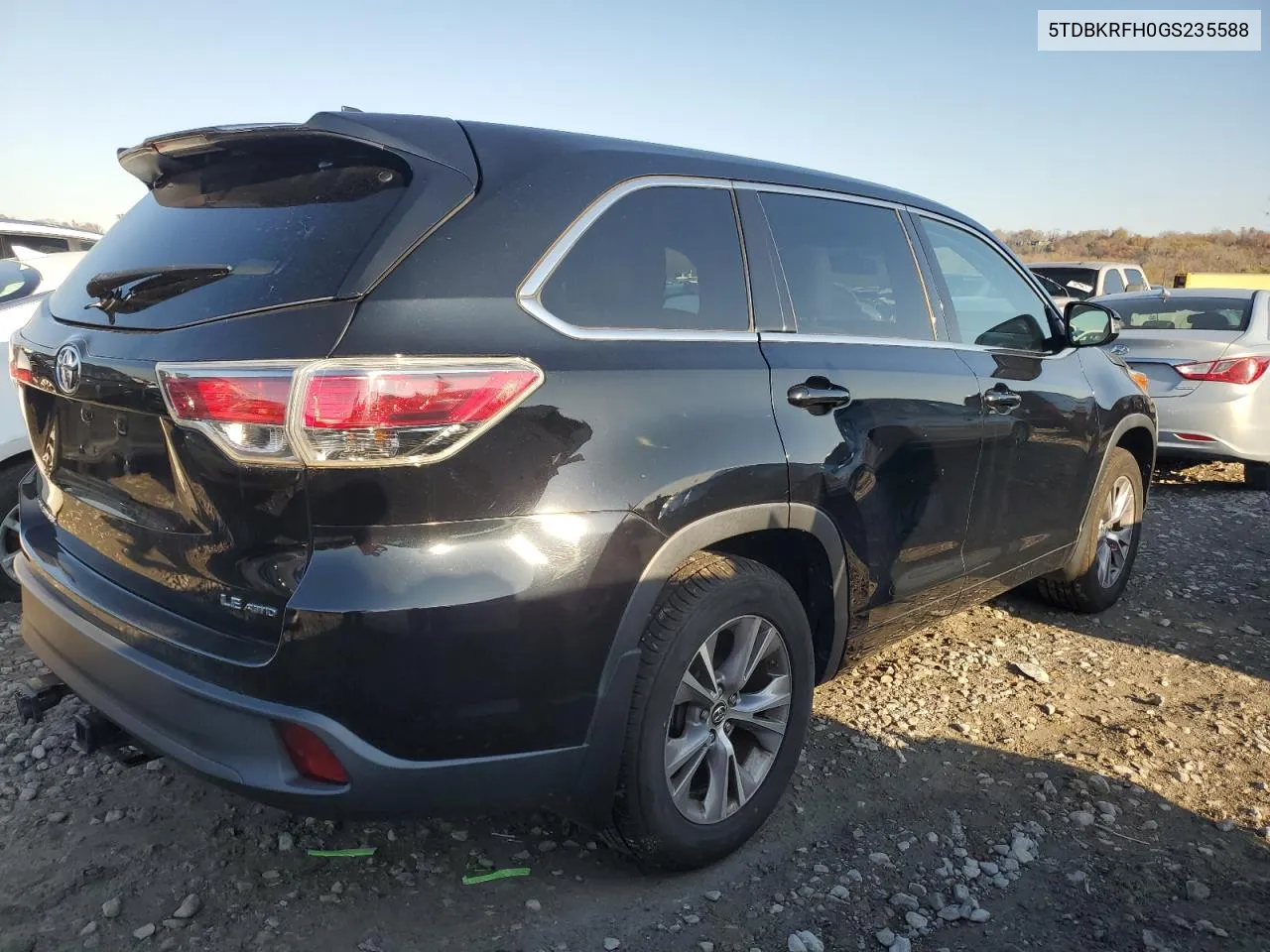 2016 Toyota Highlander Le VIN: 5TDBKRFH0GS235588 Lot: 80575594