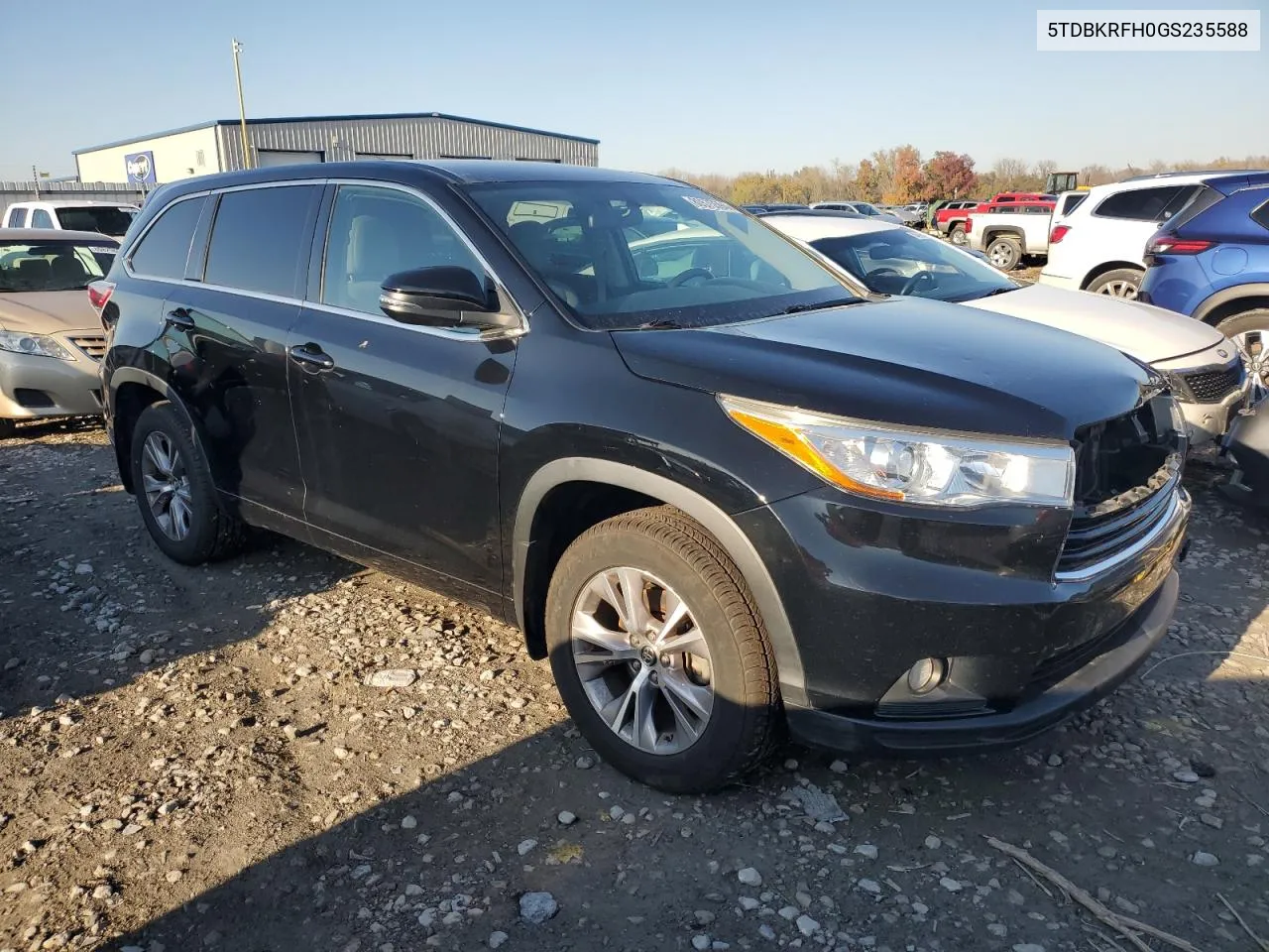 2016 Toyota Highlander Le VIN: 5TDBKRFH0GS235588 Lot: 80575594