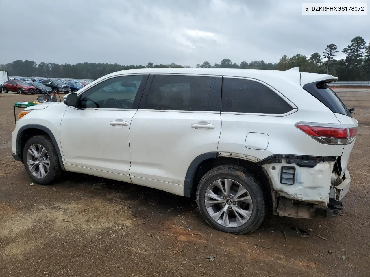 2016 Toyota Highlander Le VIN: 5TDZKRFHXGS178072 Lot: 80949014