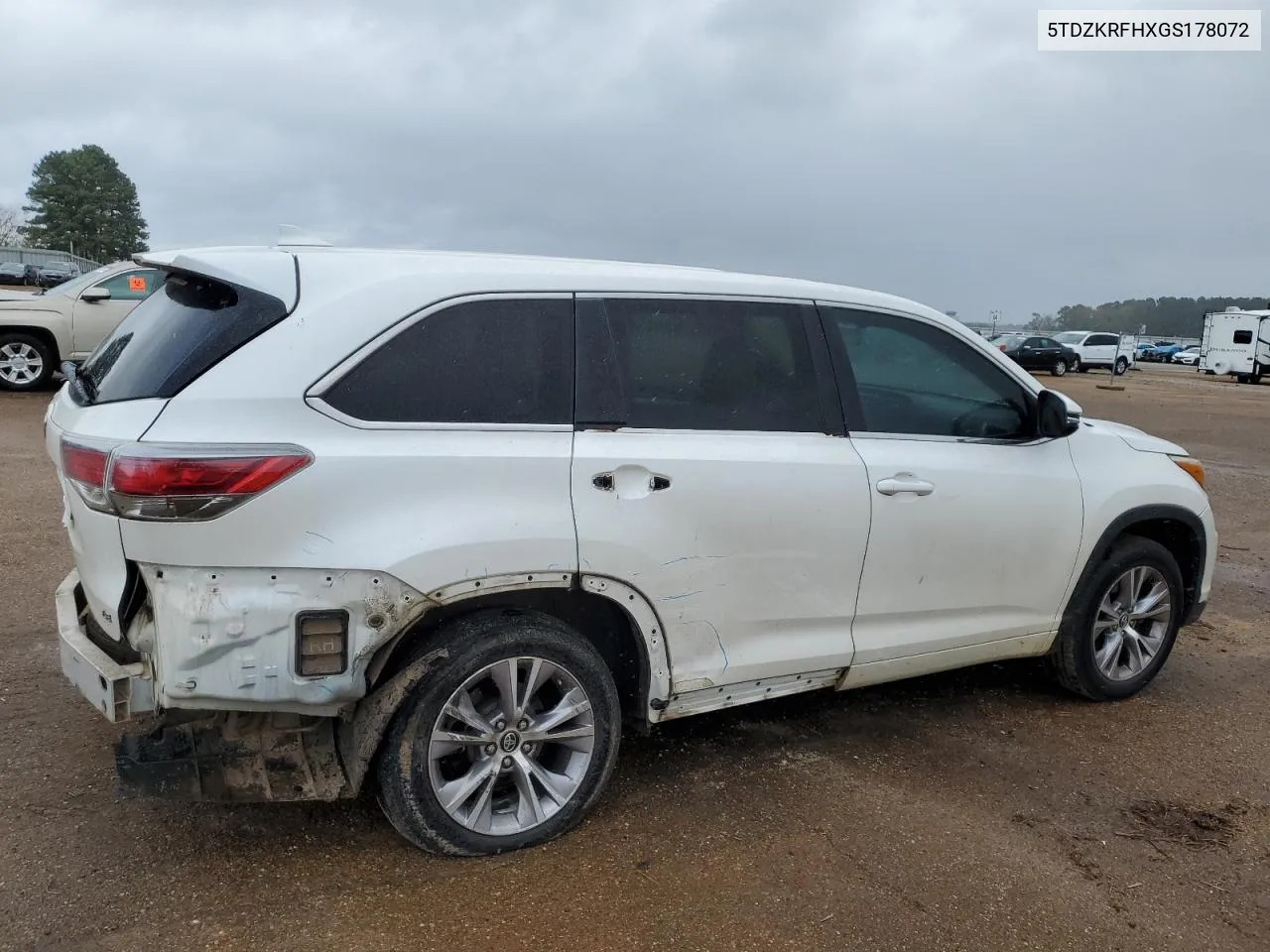 2016 Toyota Highlander Le VIN: 5TDZKRFHXGS178072 Lot: 80949014