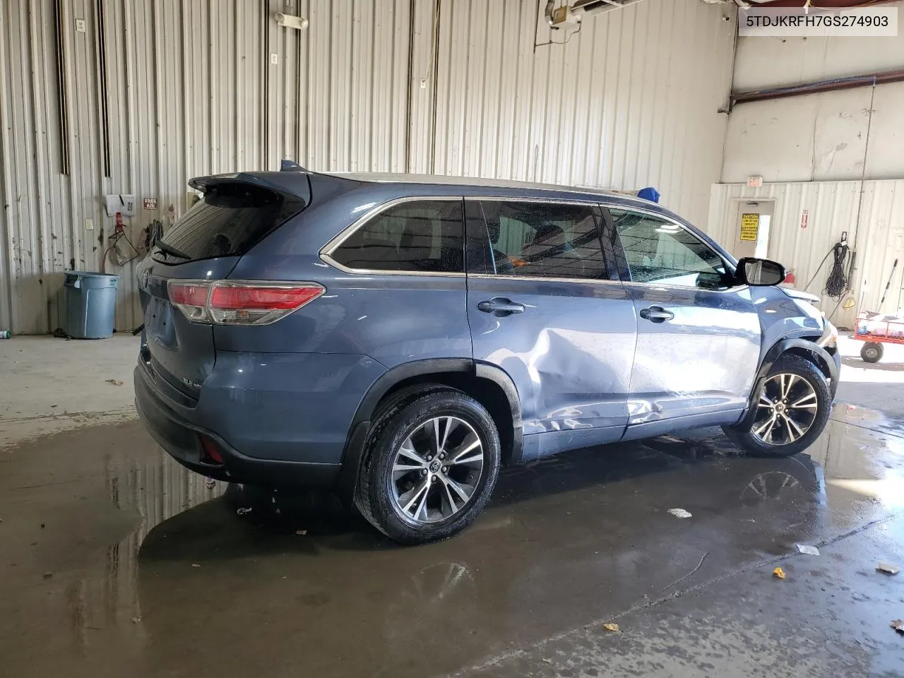 2016 Toyota Highlander Xle VIN: 5TDJKRFH7GS274903 Lot: 81278524