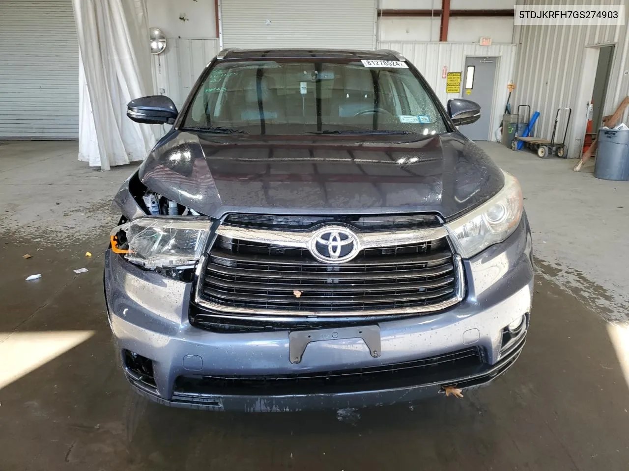 2016 Toyota Highlander Xle VIN: 5TDJKRFH7GS274903 Lot: 81278524