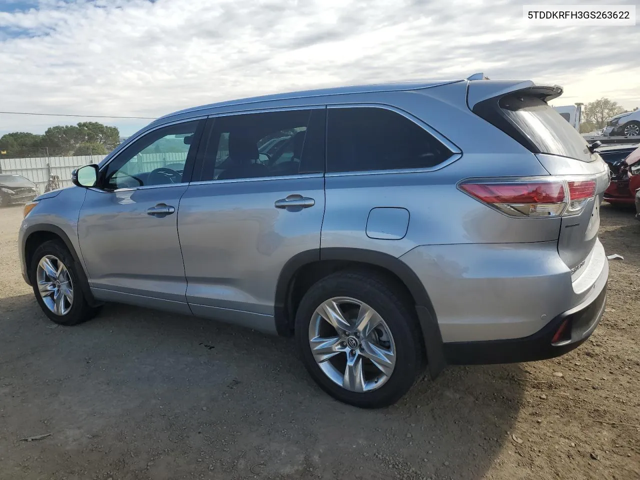 2016 Toyota Highlander Limited VIN: 5TDDKRFH3GS263622 Lot: 81626764