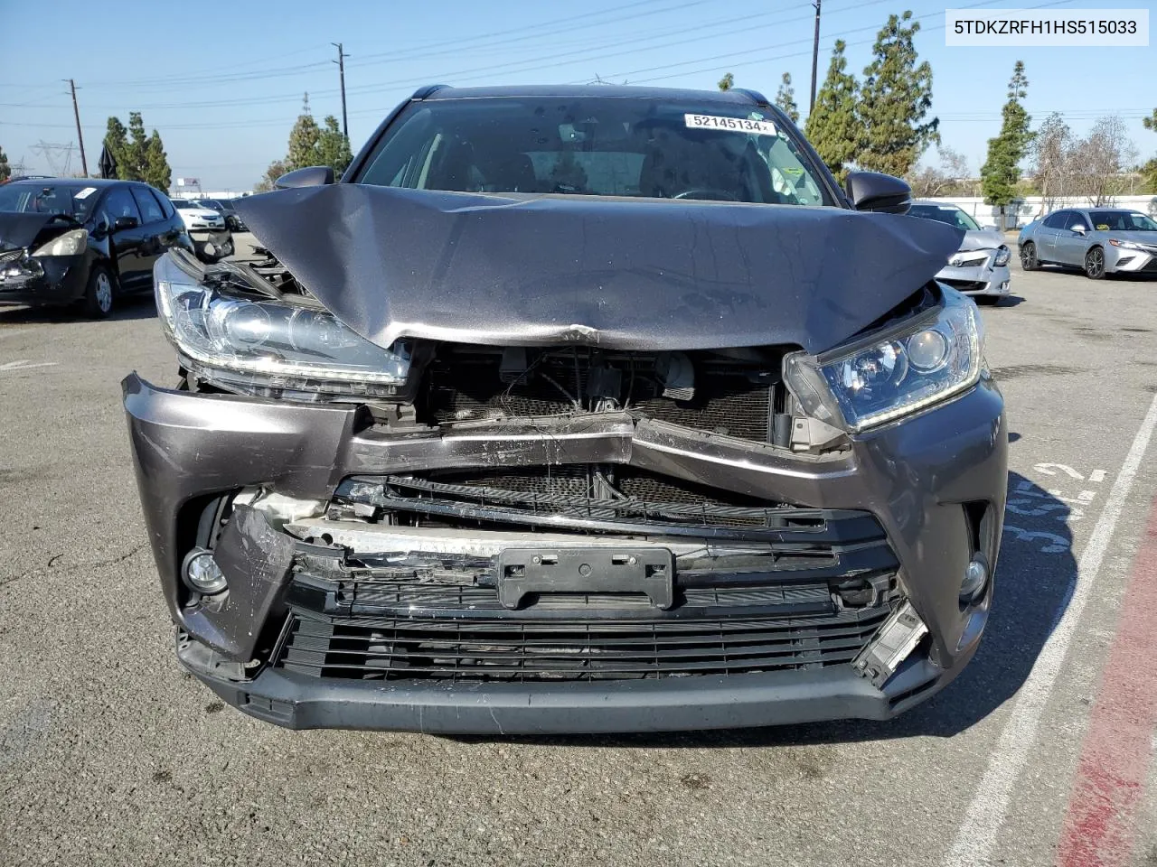 2017 Toyota Highlander Se VIN: 5TDKZRFH1HS515033 Lot: 52145134