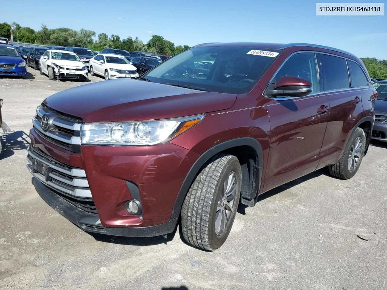 2017 Toyota Highlander Se VIN: 5TDJZRFHXHS468418 Lot: 56089134