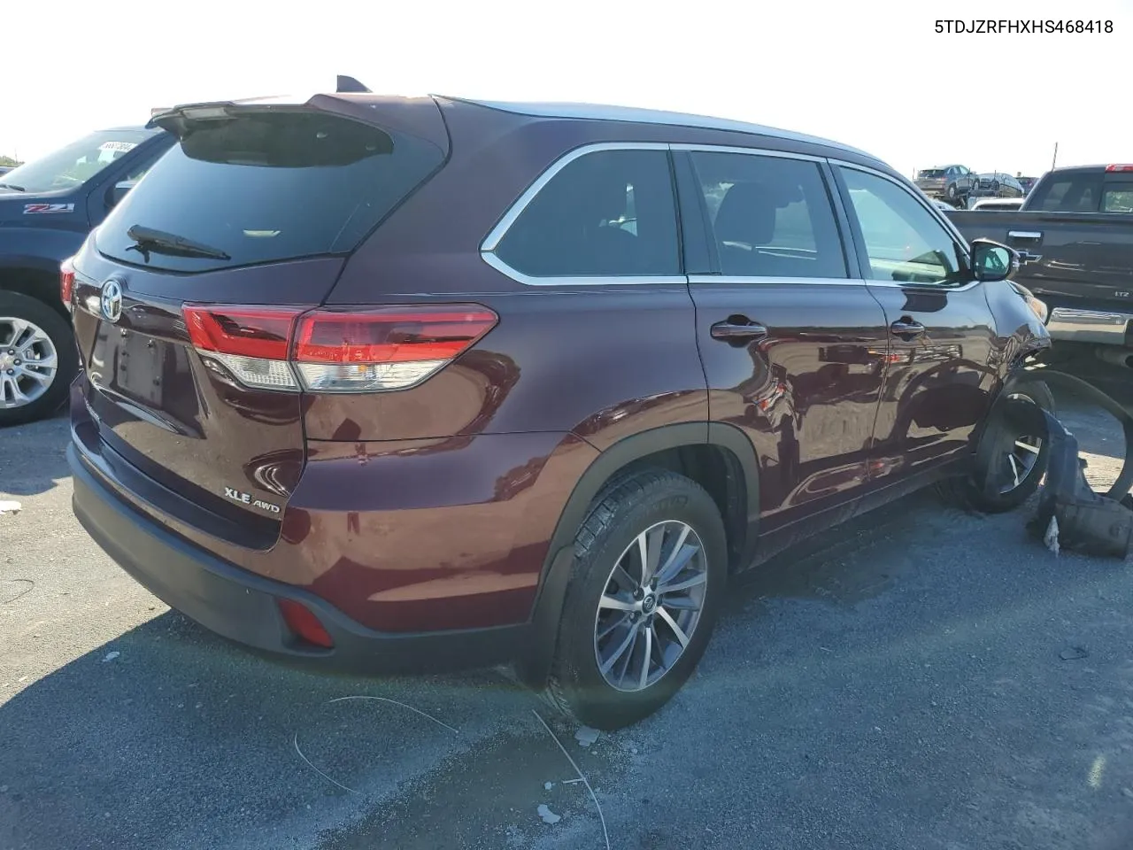 2017 Toyota Highlander Se VIN: 5TDJZRFHXHS468418 Lot: 56089134