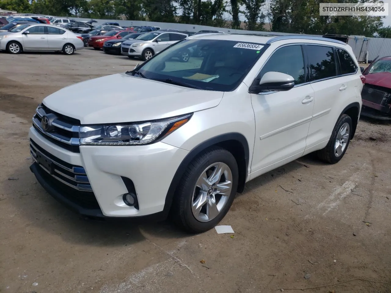 2017 Toyota Highlander Limited VIN: 5TDDZRFH1HS434056 Lot: 65636554