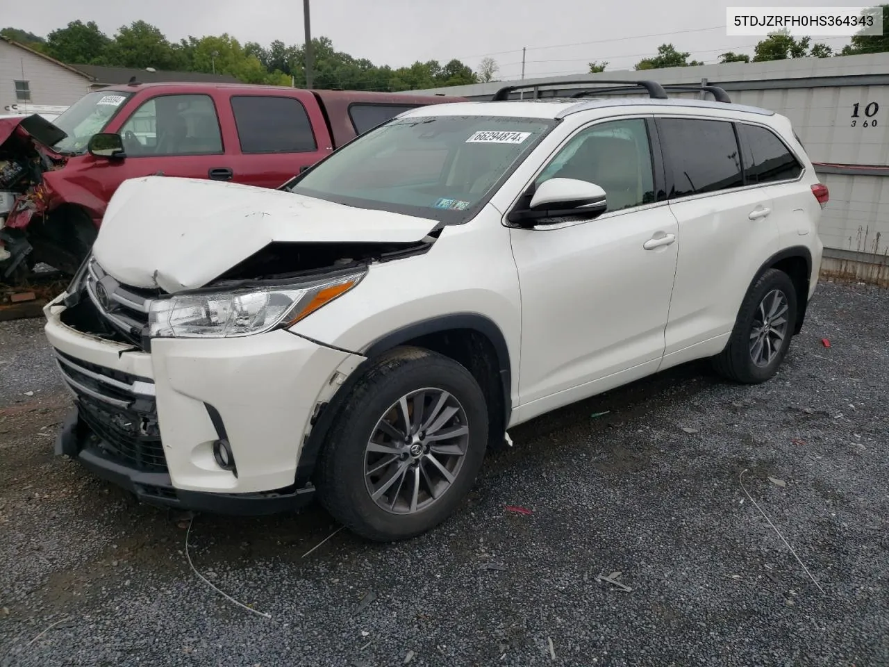 5TDJZRFH0HS364343 2017 Toyota Highlander Se