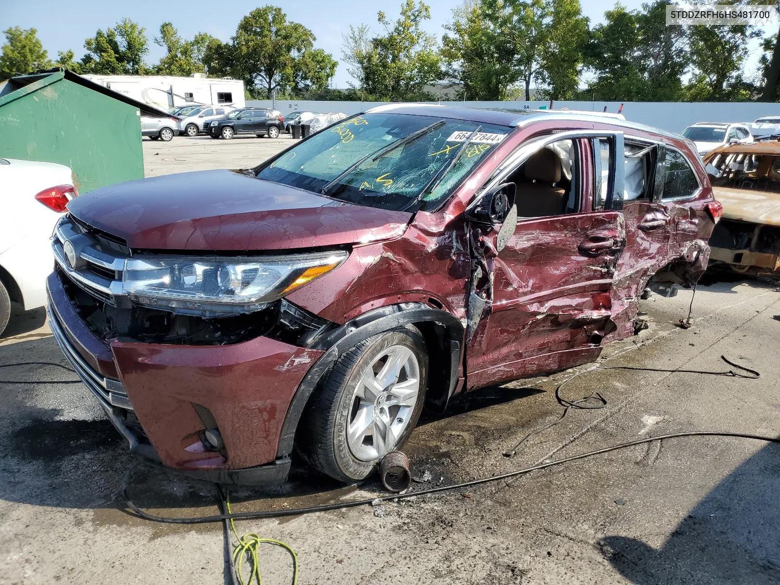 2017 Toyota Highlander Limited VIN: 5TDDZRFH6HS481700 Lot: 66427844