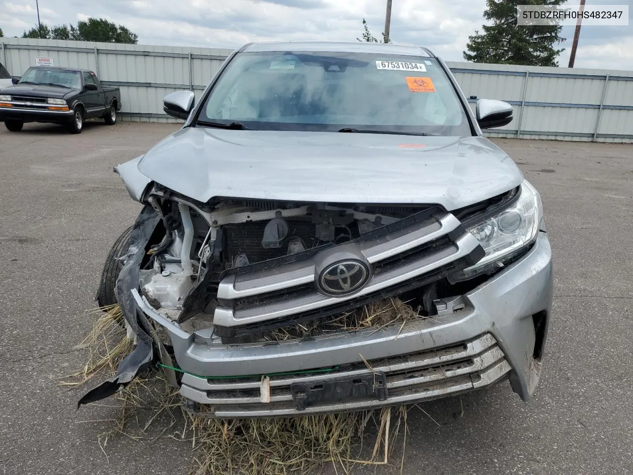 2017 Toyota Highlander Le VIN: 5TDBZRFH0HS482347 Lot: 67531034