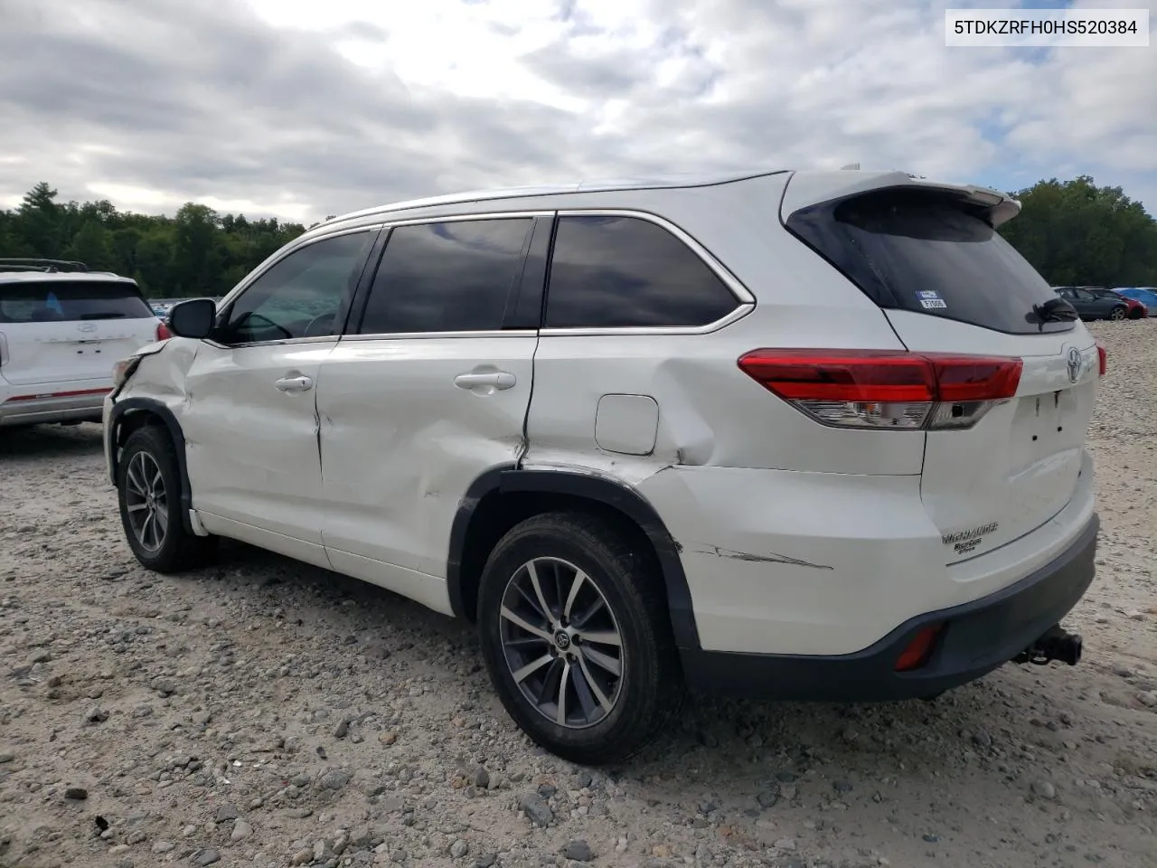 2017 Toyota Highlander Se VIN: 5TDKZRFH0HS520384 Lot: 68032014