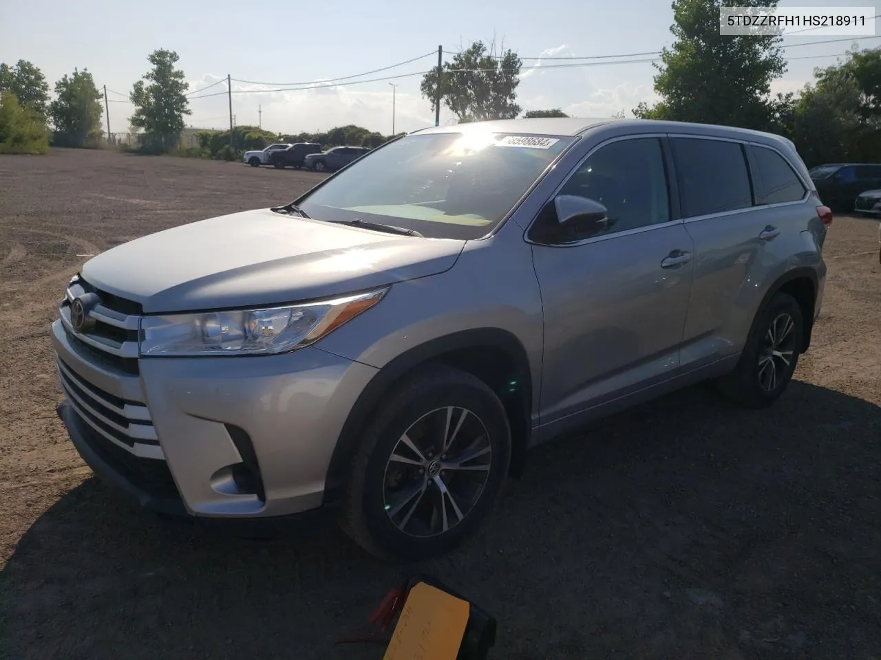 2017 Toyota Highlander Le VIN: 5TDZZRFH1HS218911 Lot: 68598684