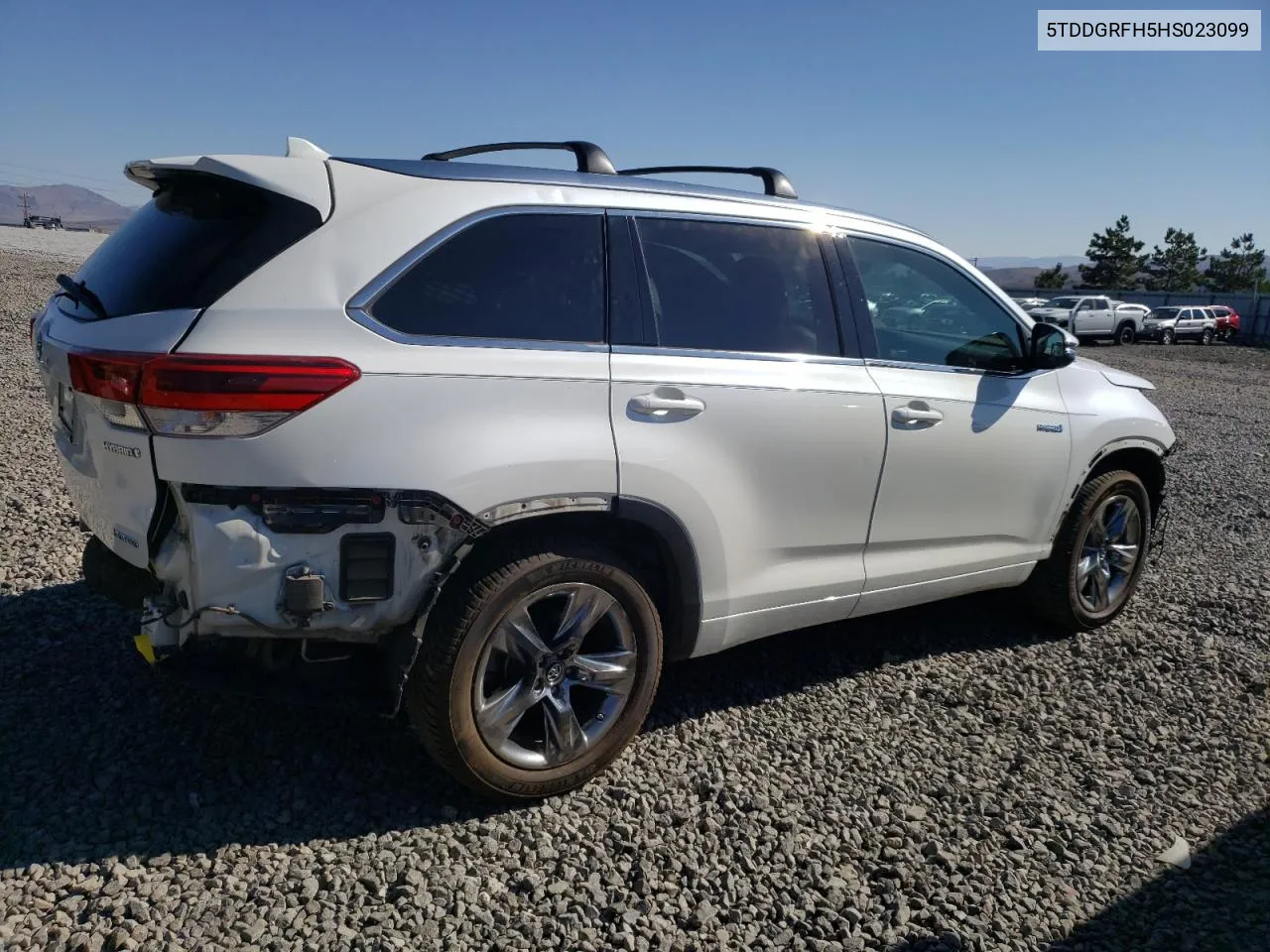 5TDDGRFH5HS023099 2017 Toyota Highlander Hybrid Limited