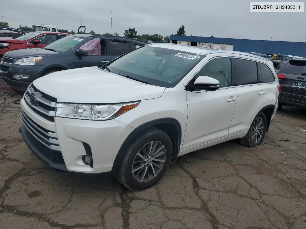 2017 Toyota Highlander Se VIN: 5TDJZRFH3HS405211 Lot: 69084294