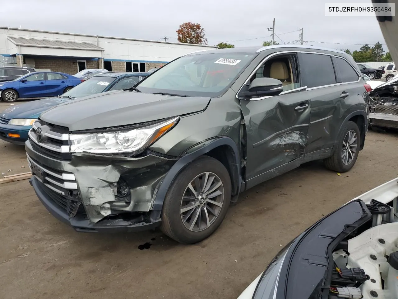 5TDJZRFH0HS356484 2017 Toyota Highlander Se