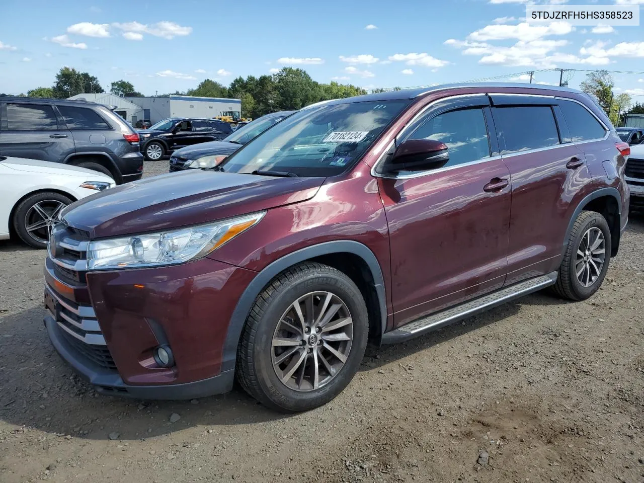 2017 Toyota Highlander Se VIN: 5TDJZRFH5HS358523 Lot: 70182124