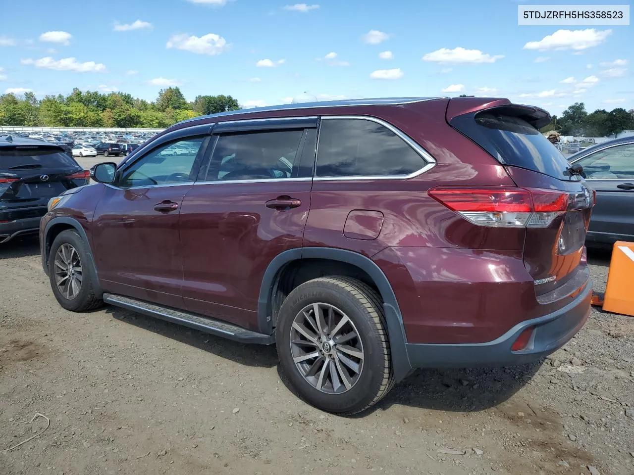 2017 Toyota Highlander Se VIN: 5TDJZRFH5HS358523 Lot: 70182124