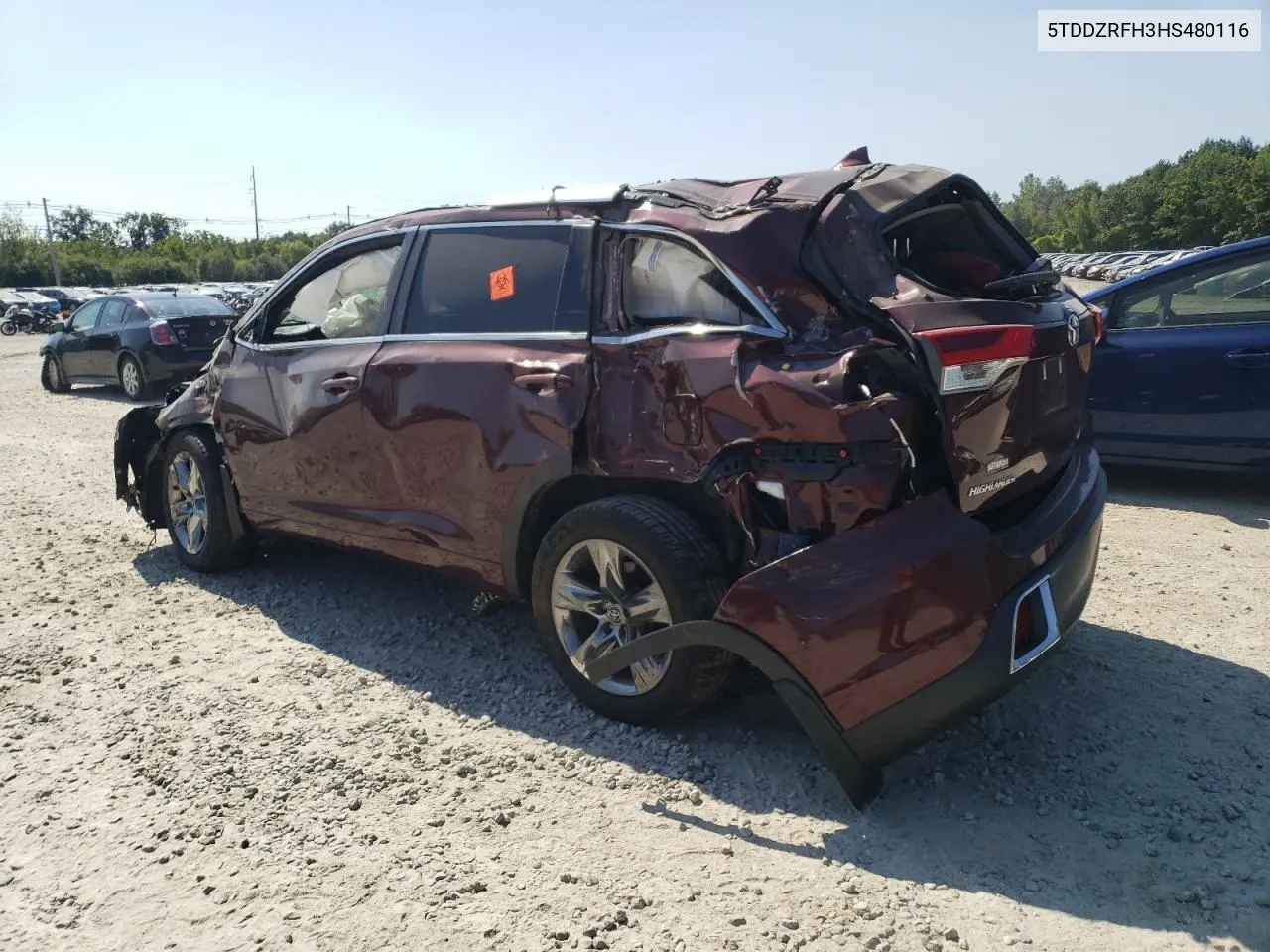 5TDDZRFH3HS480116 2017 Toyota Highlander Limited