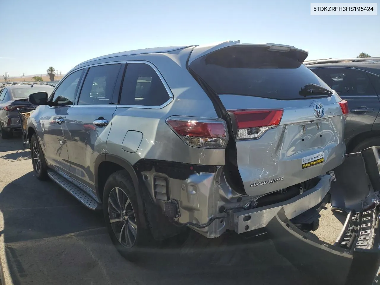 2017 Toyota Highlander Se VIN: 5TDKZRFH3HS195424 Lot: 70476624