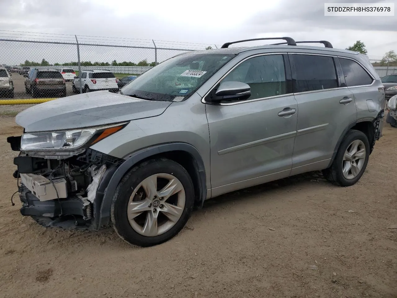 2017 Toyota Highlander Limited VIN: 5TDDZRFH8HS376978 Lot: 70703324