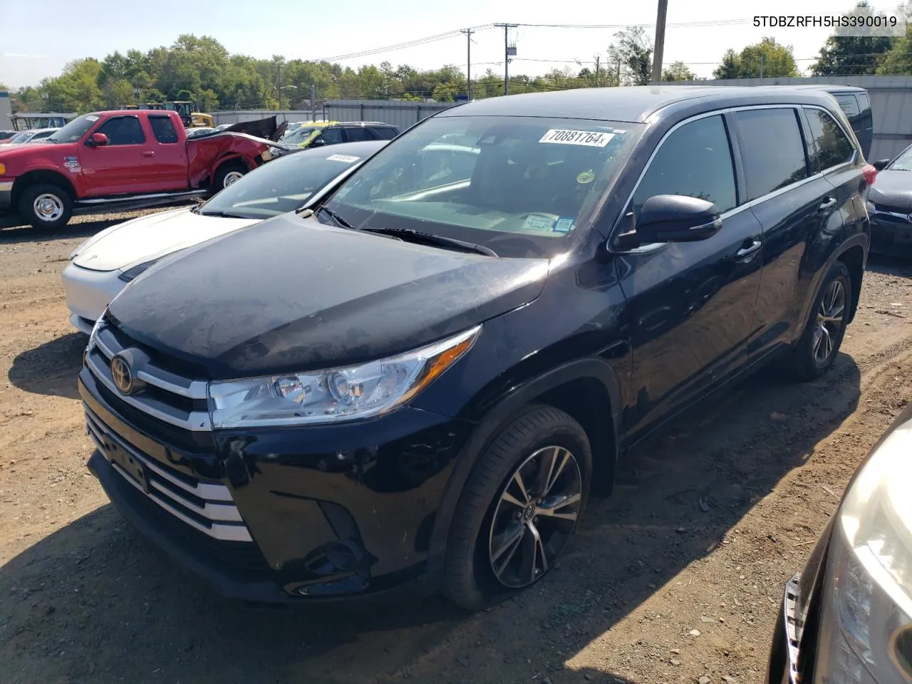 2017 Toyota Highlander Le VIN: 5TDBZRFH5HS390019 Lot: 70881764