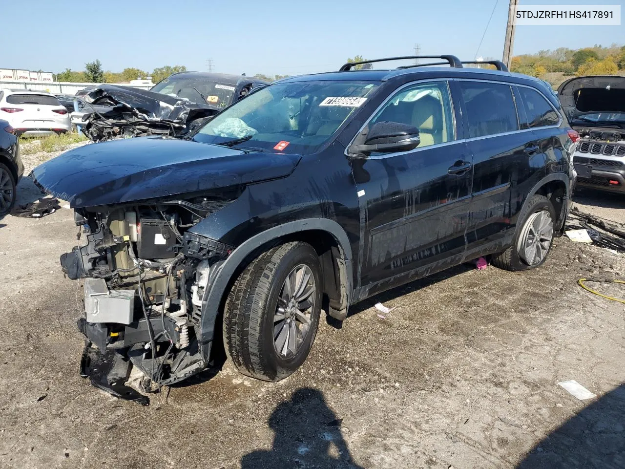 5TDJZRFH1HS417891 2017 Toyota Highlander Se