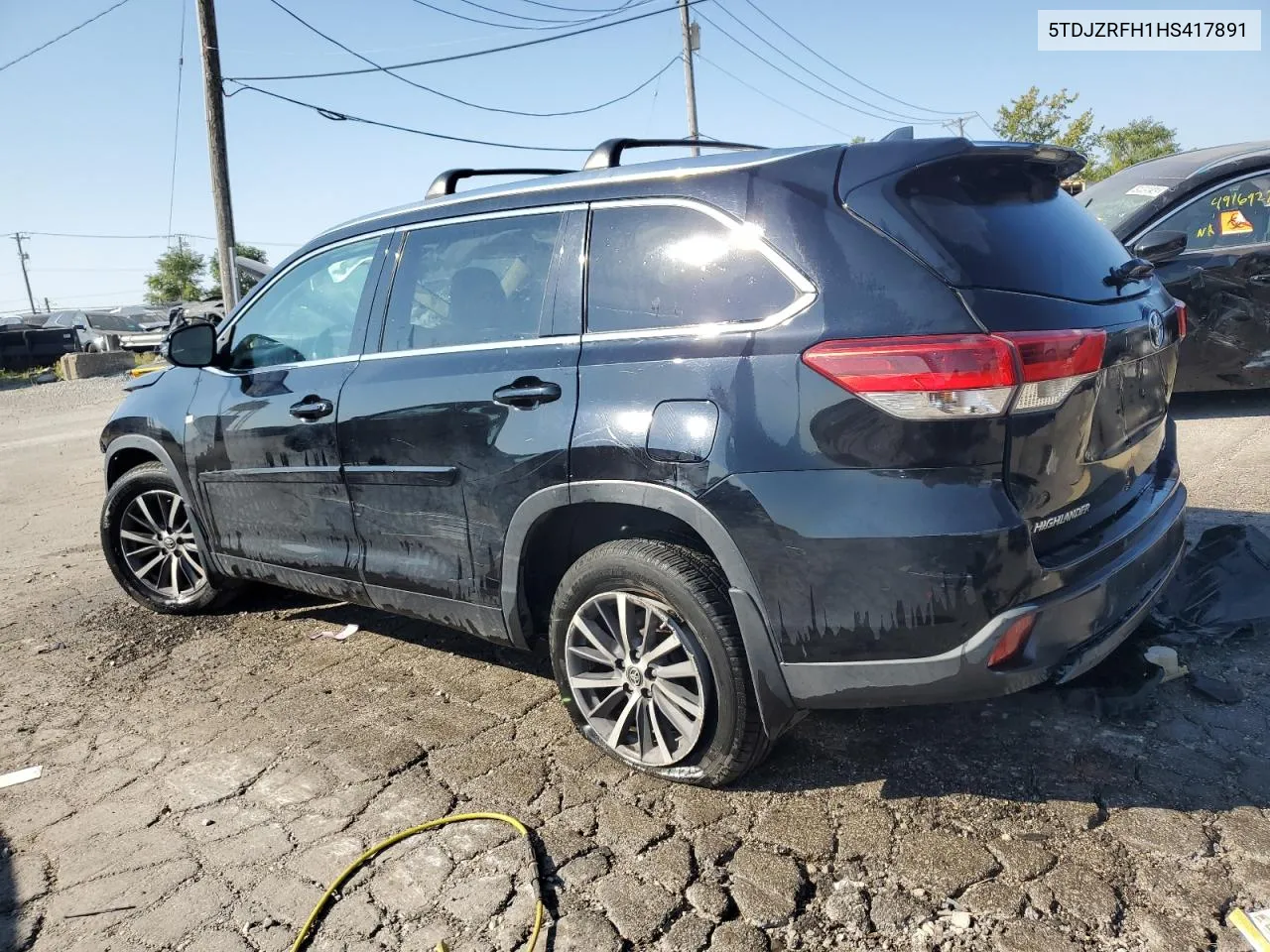 5TDJZRFH1HS417891 2017 Toyota Highlander Se