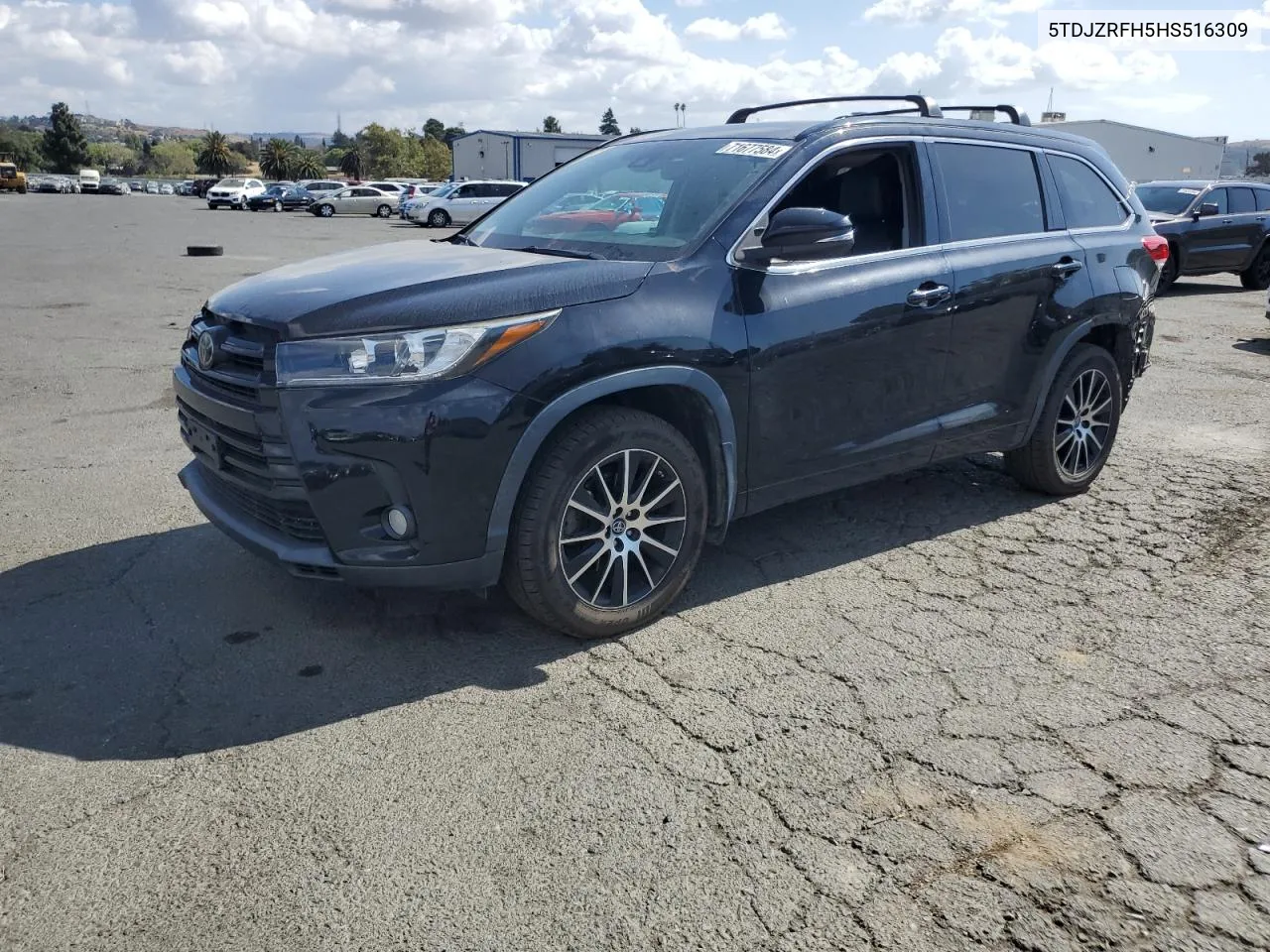 2017 Toyota Highlander Se VIN: 5TDJZRFH5HS516309 Lot: 71677584